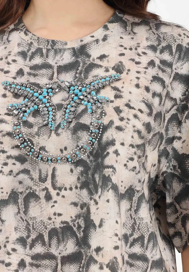 Pinko T-shirt Donna Beige 4246247 miniatura 3