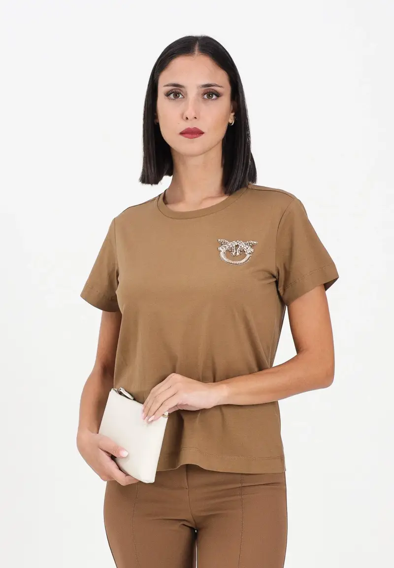Pinko T-shirt Donna Marrone 2818561 miniatura 2
