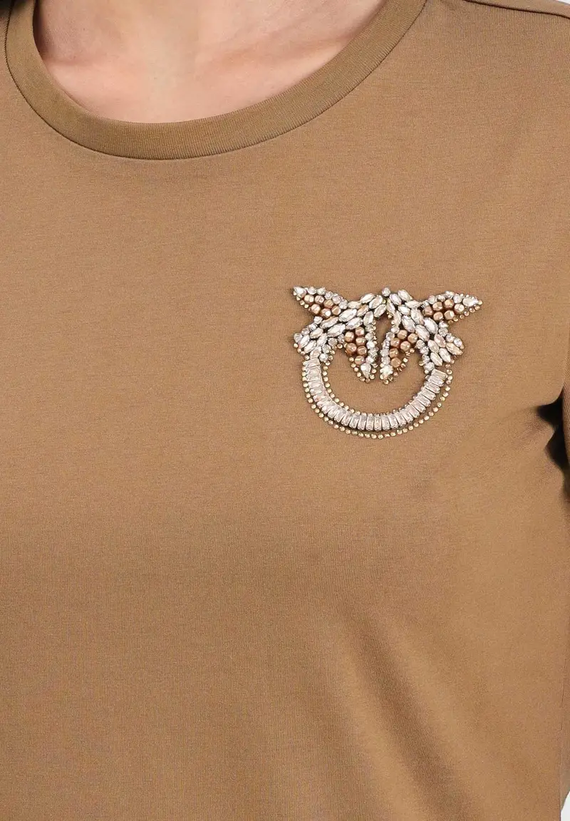 Pinko T-shirt Donna Marrone 2818561 miniatura 3