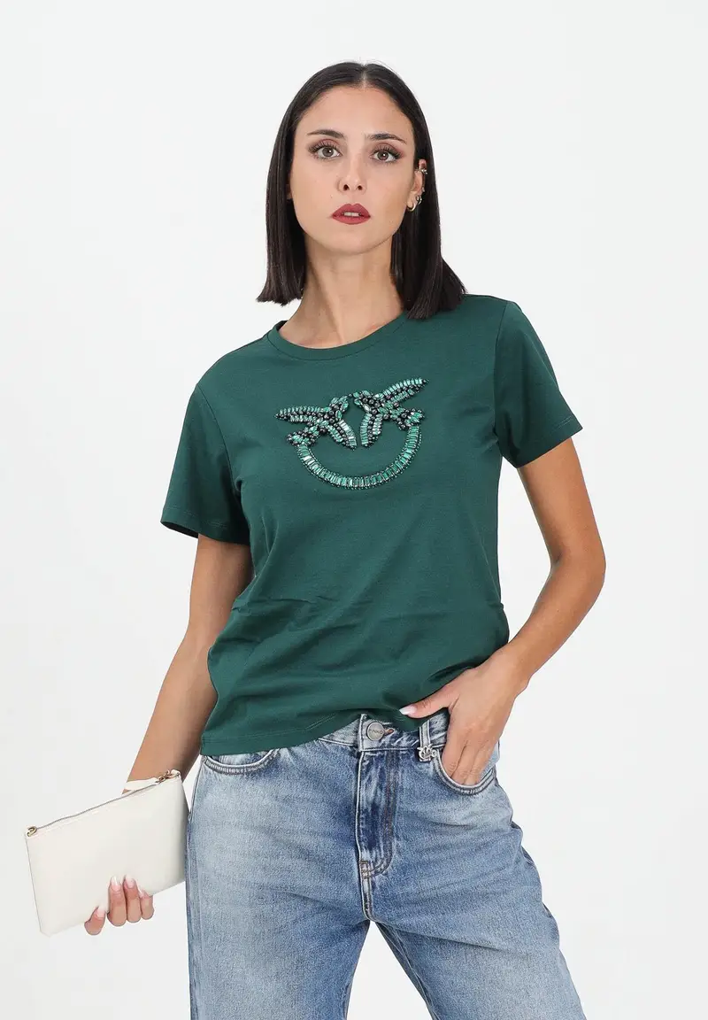 Pinko T-shirt Donna Verde 2818651 miniatura 2