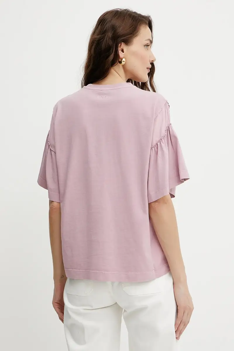 t-shirt colore rosa 104965 A2HX miniatura 2