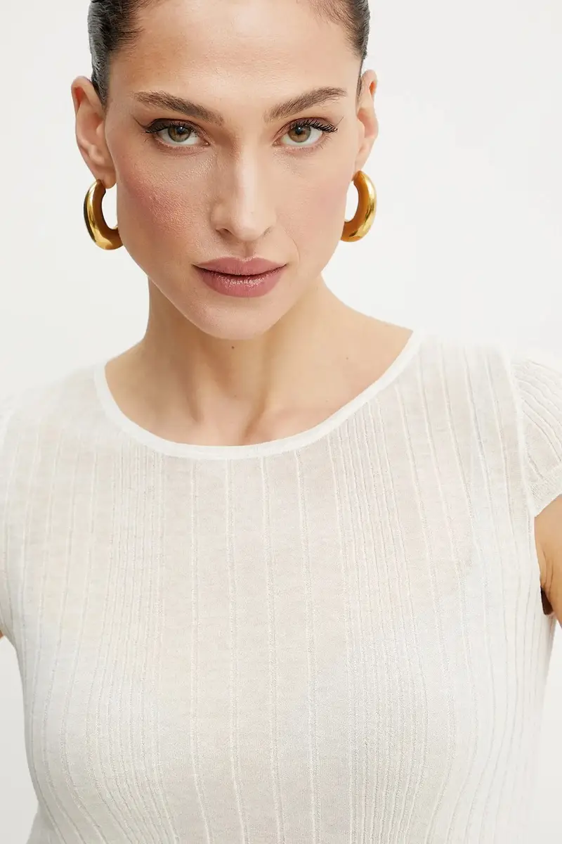 Pinko T-shirt Donna Beige 3292509 miniatura 4