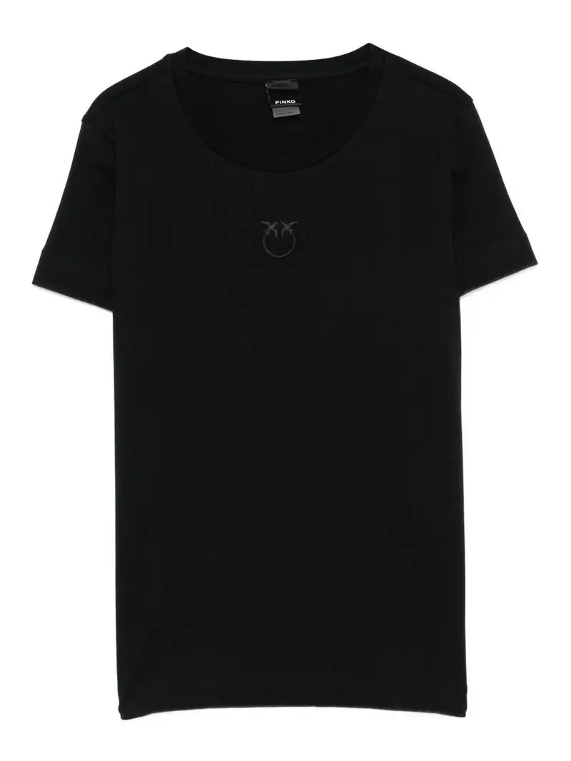 T-Shirt In Cotone Con Logo Nero