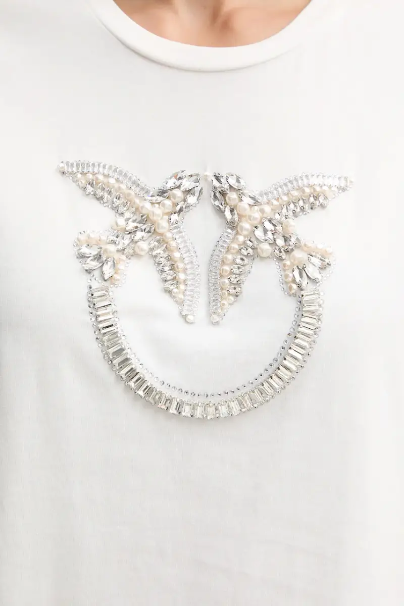 Pinko T-shirt Donna Bianco 3889561 miniatura 5