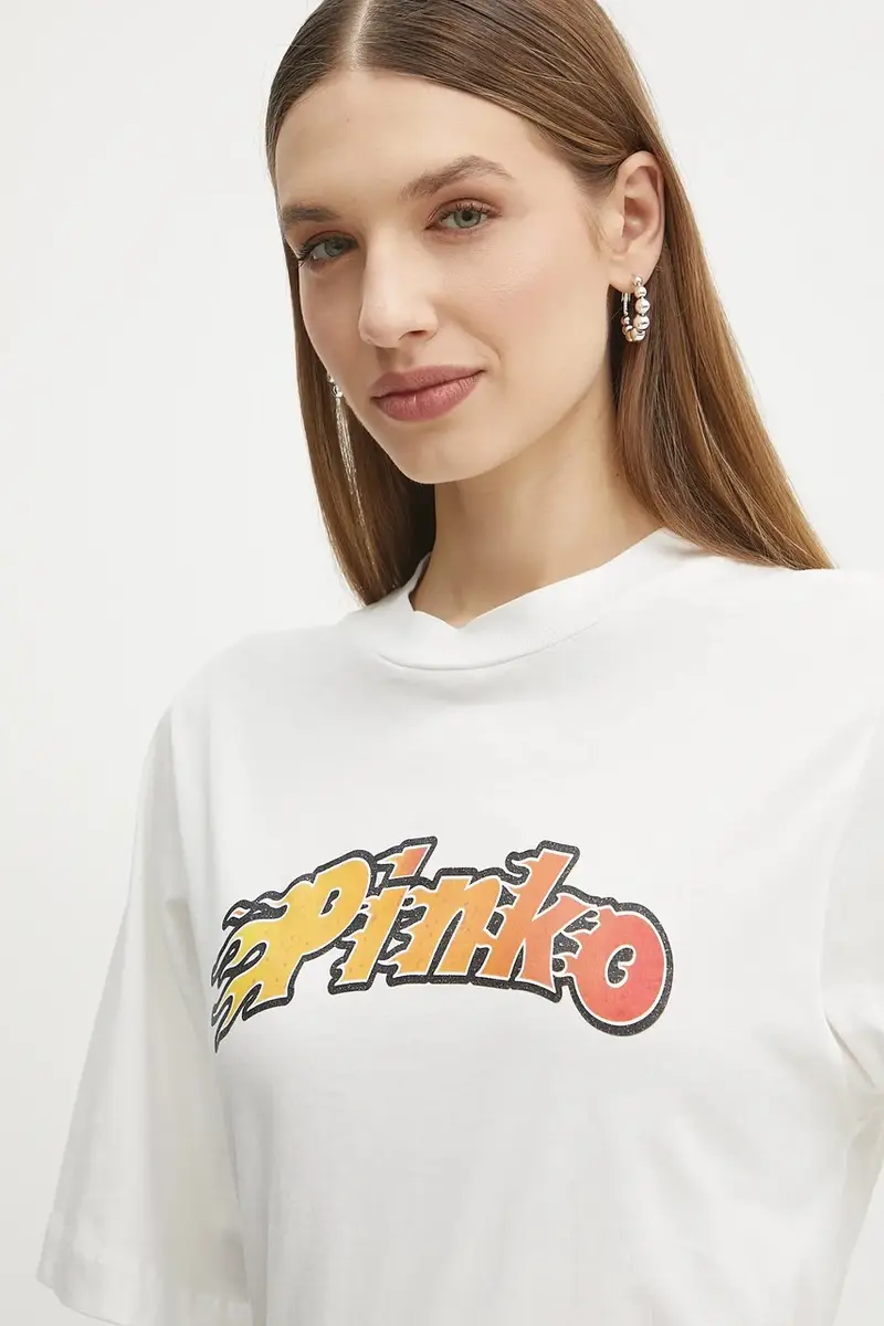Pinko T-shirt Donna Bianco 3889548 miniatura 4
