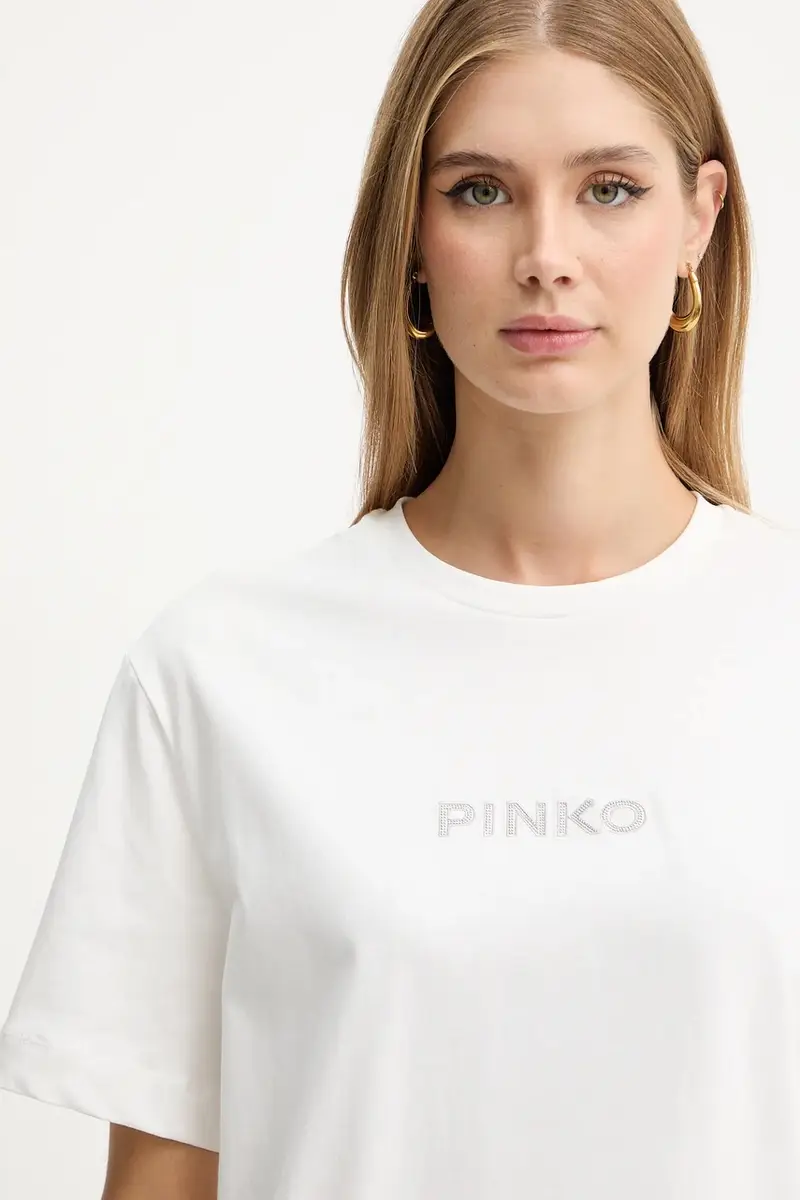 Pinko T-shirt Donna Bianco 3889562 miniatura 4