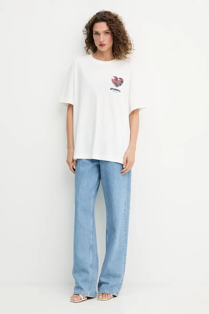 Pinko T-shirt Donna Bianco 3889558 miniatura 2