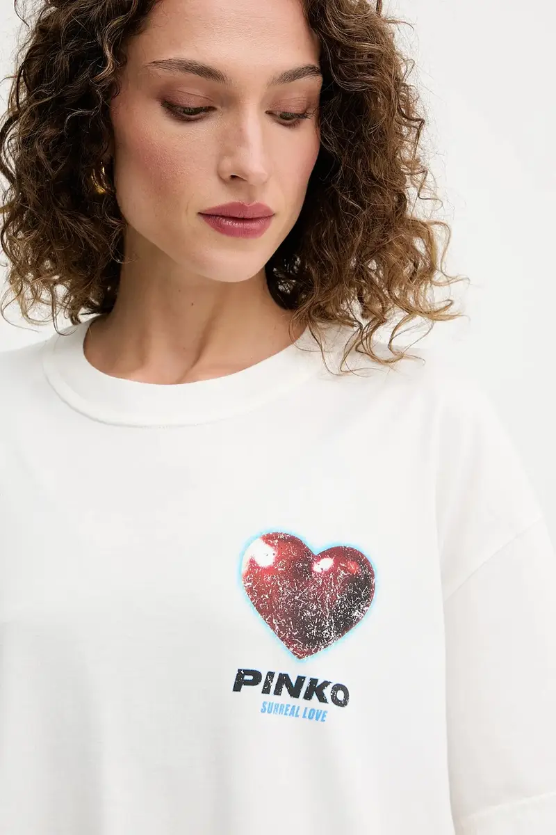 Pinko T-shirt Donna Bianco 3889558 miniatura 4