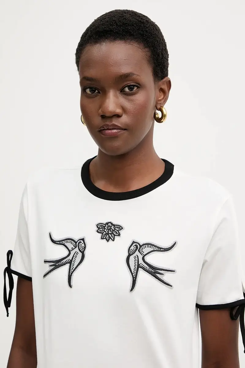 Pinko T-shirt Donna Bianco 3889570 miniatura 4