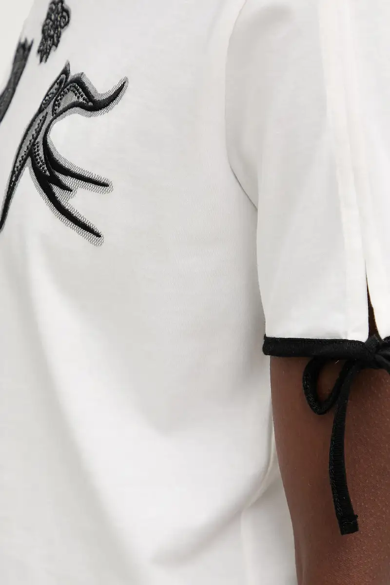 Pinko T-shirt Donna Bianco 3889570 miniatura 5