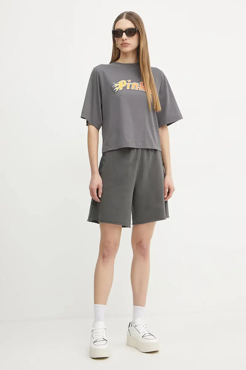 Pinko T-shirt Donna Grigio 3889733 miniatura 2