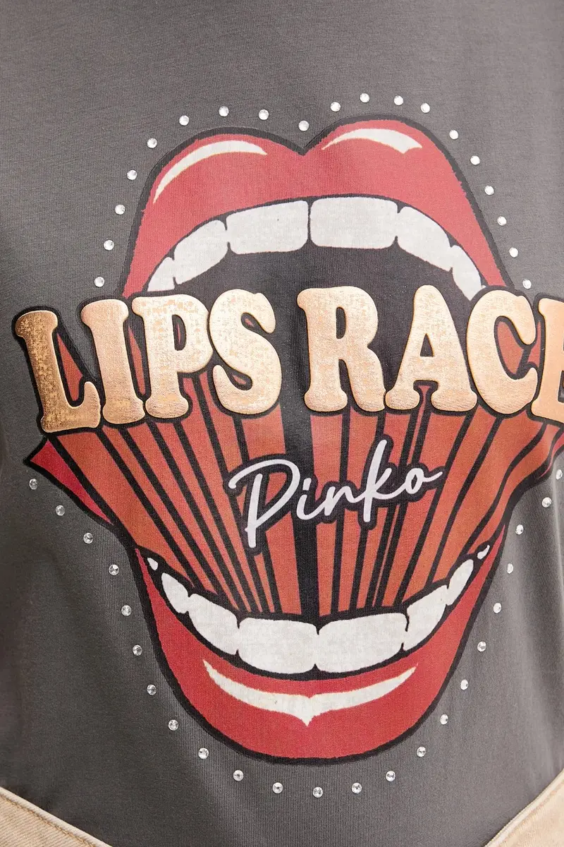Pinko T-shirt Donna Grigio 3324938 miniatura 5