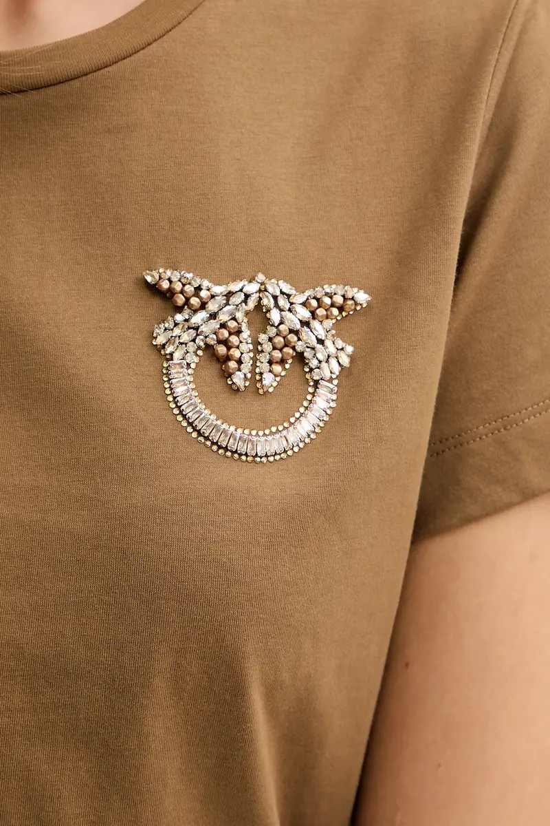 Pinko T-shirt Donna Marrone 3889852 miniatura 5