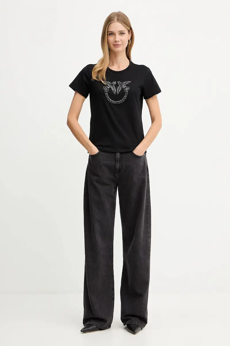 Pinko T-shirt Donna Nero 3881198 miniatura 2