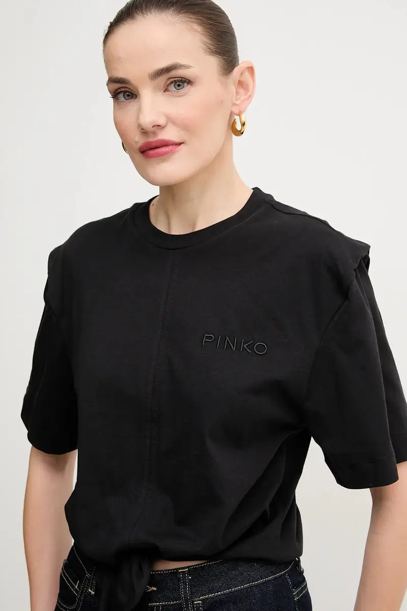 Pinko T-shirt Donna Nero 3151175 miniatura 4