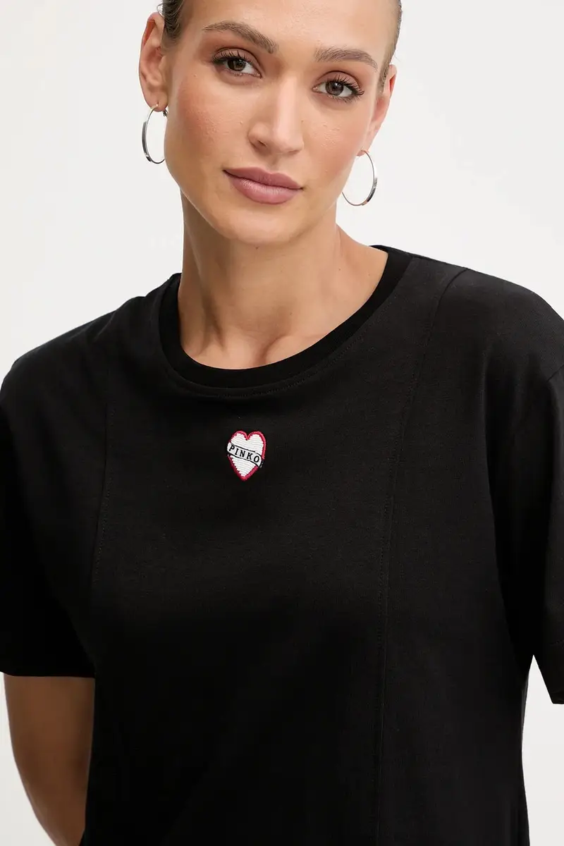 Pinko T-shirt Donna Nero 3881180 miniatura 4