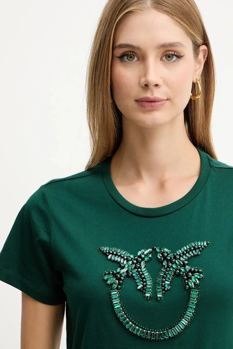 Pinko T-shirt Donna Verde 3881326 miniatura 4