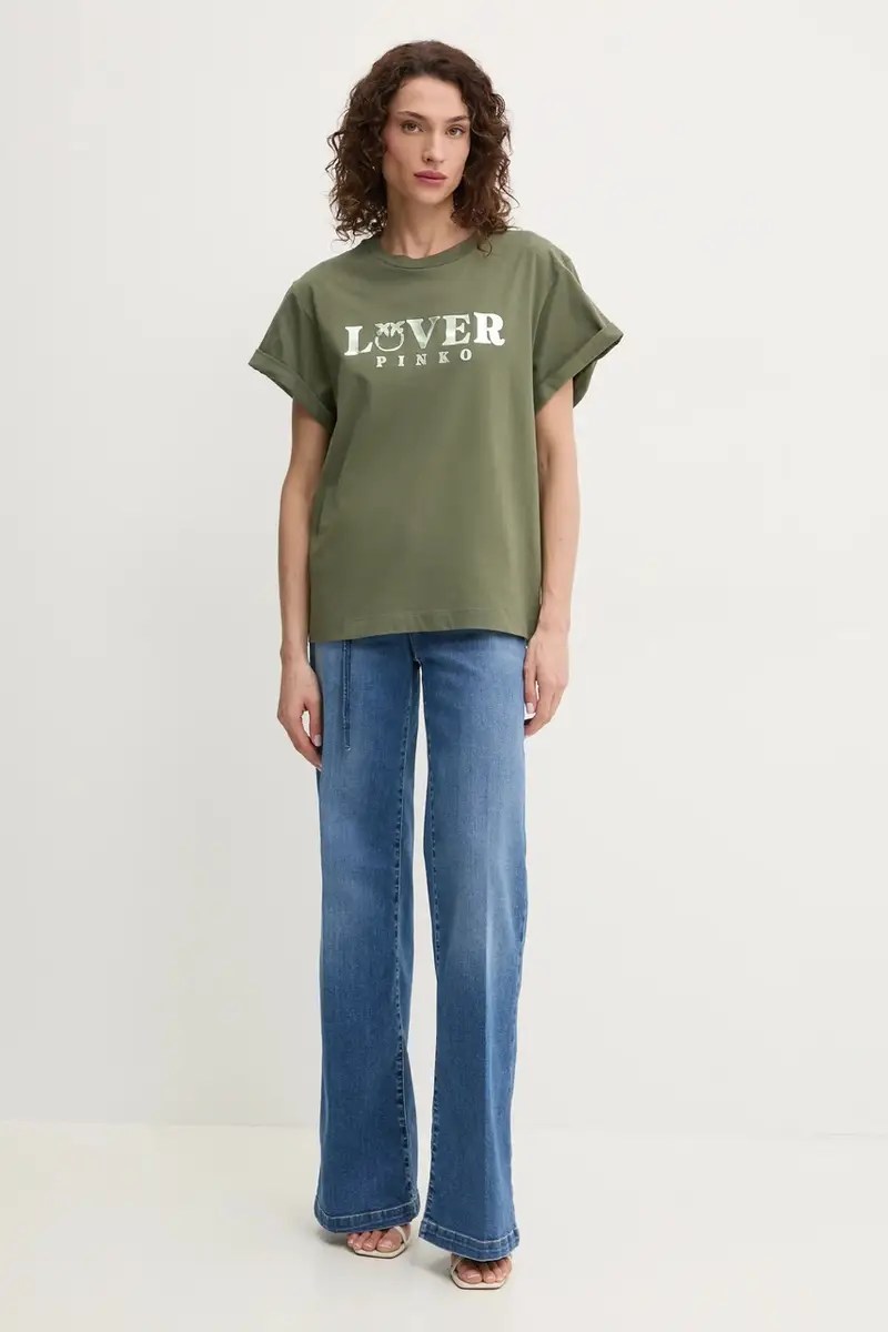 Pinko T-shirt Donna Verde 3349667 miniatura 2