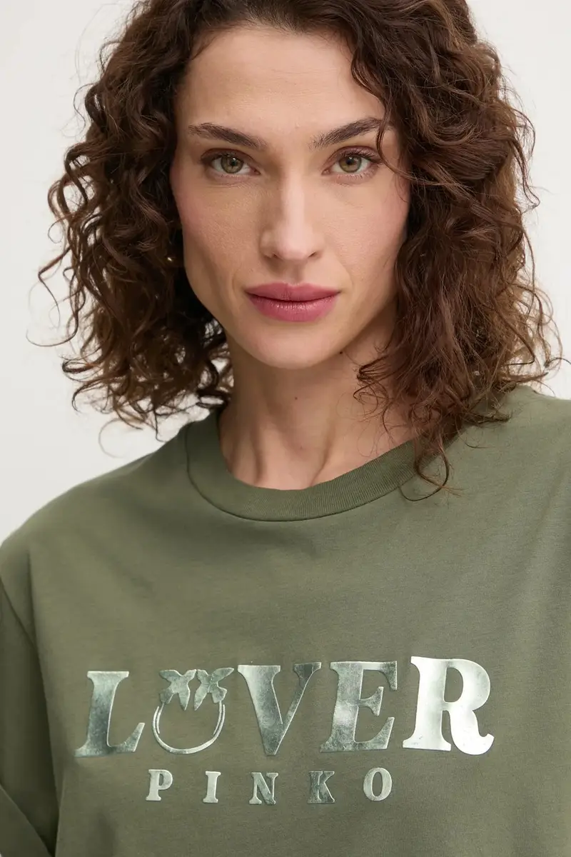 Pinko T-shirt Donna Verde 3349667 miniatura 4