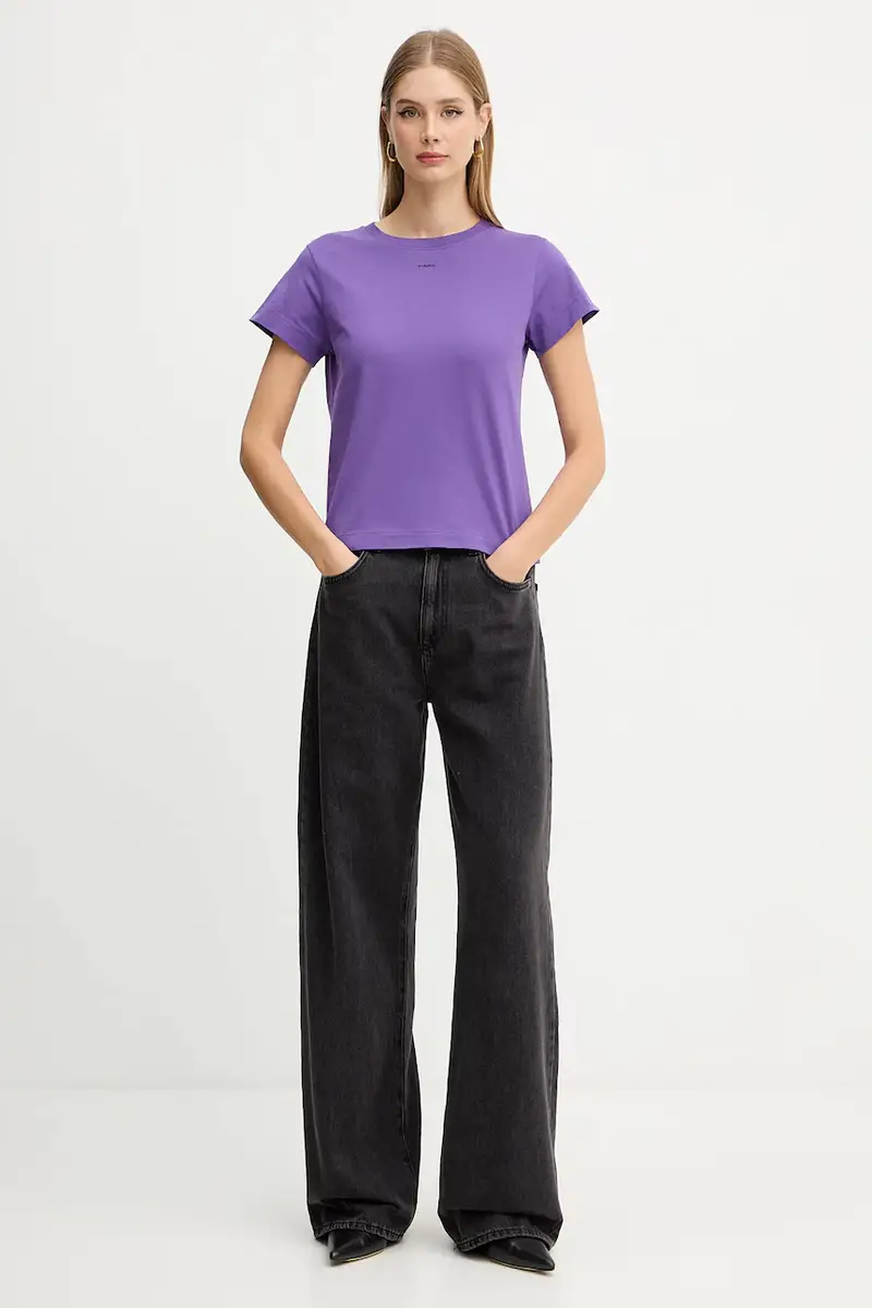 Pinko T-shirt Donna Viola 3890604 miniatura 2