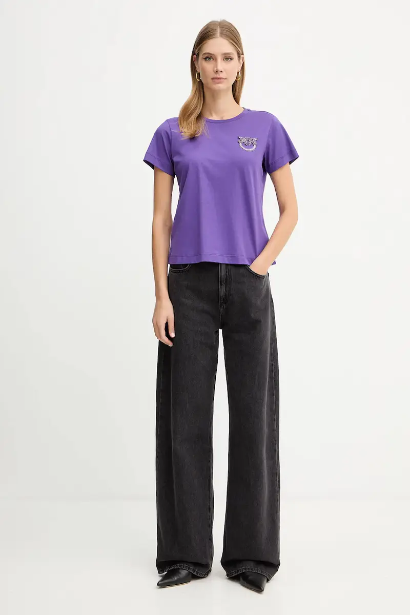 Pinko T-shirt Donna Viola 3890614 miniatura 2