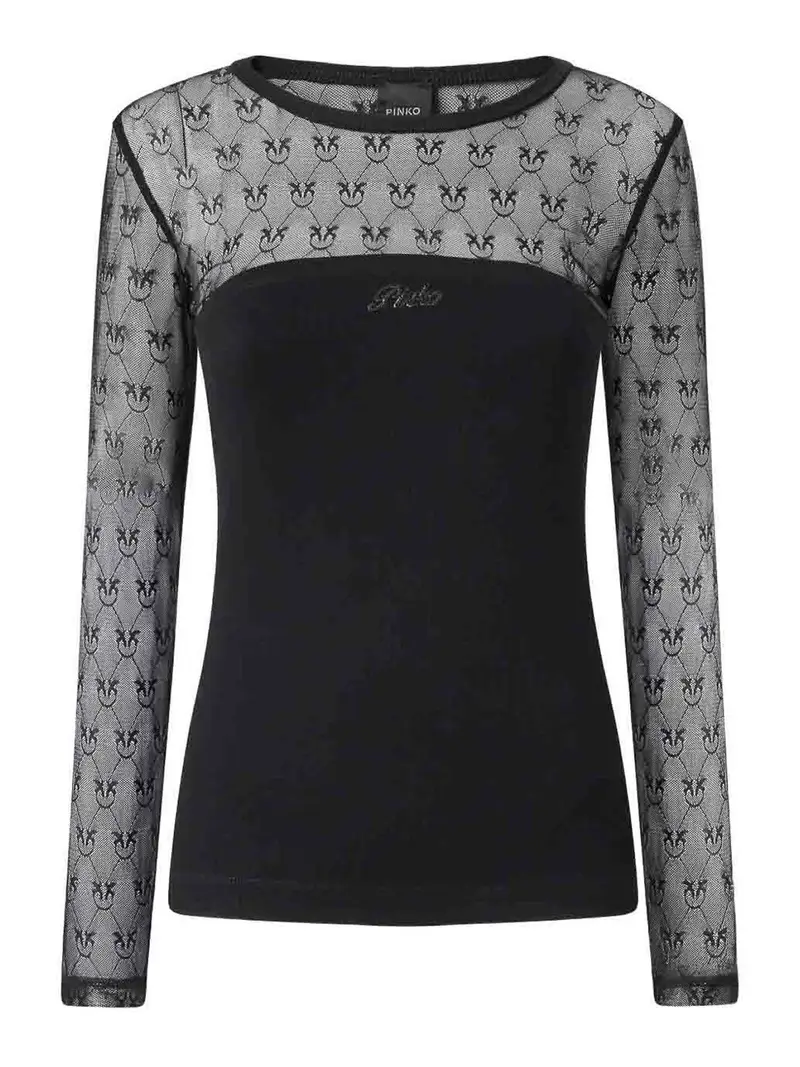 T-shirt Violinista In Cotone Nero Con Logo