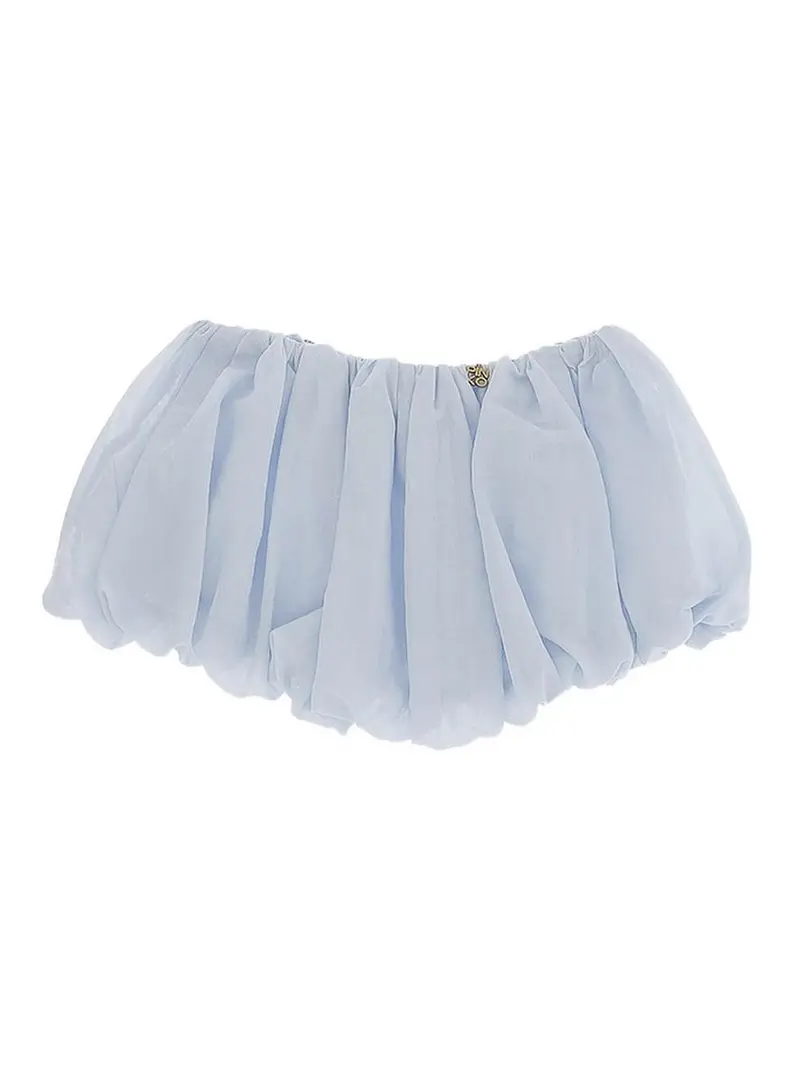 Top Con Arricciatura Blu