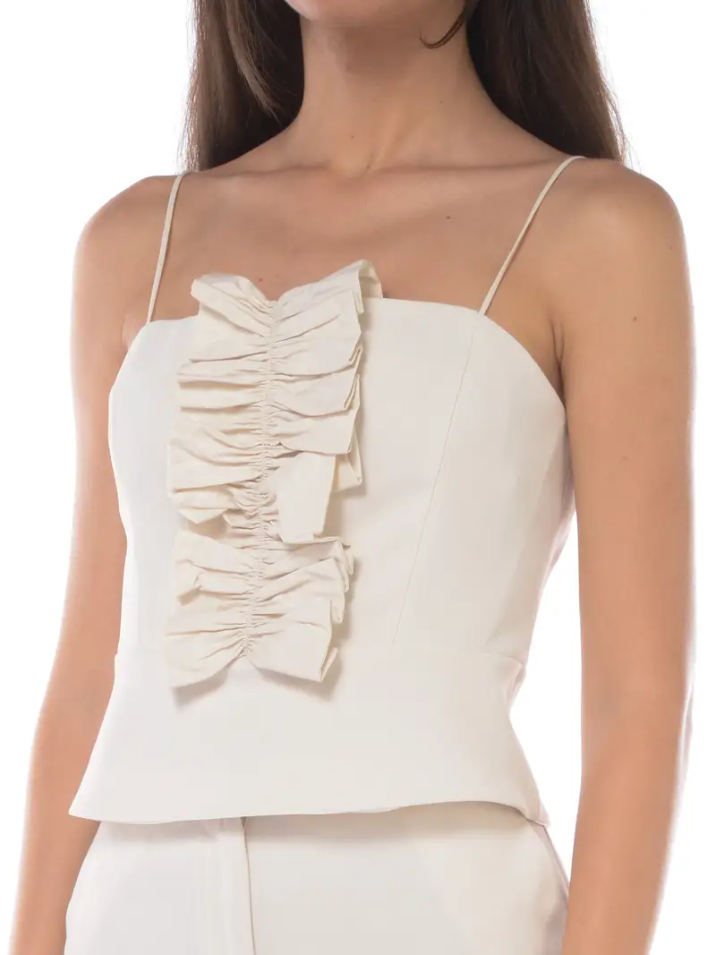 top da donna Pinko con baschina e applicazione BEIGE