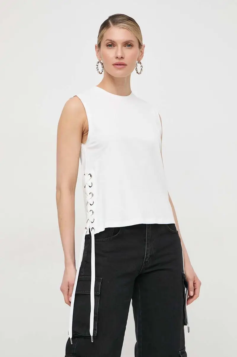 top in cotone colore beige