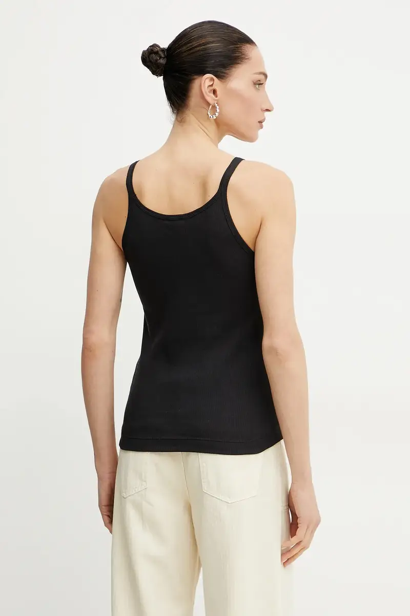 top in cotone colore nero 105001 A2IA miniatura 3