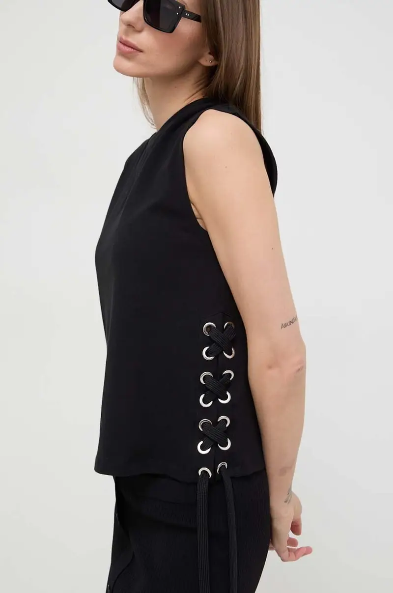 top in cotone colore nero