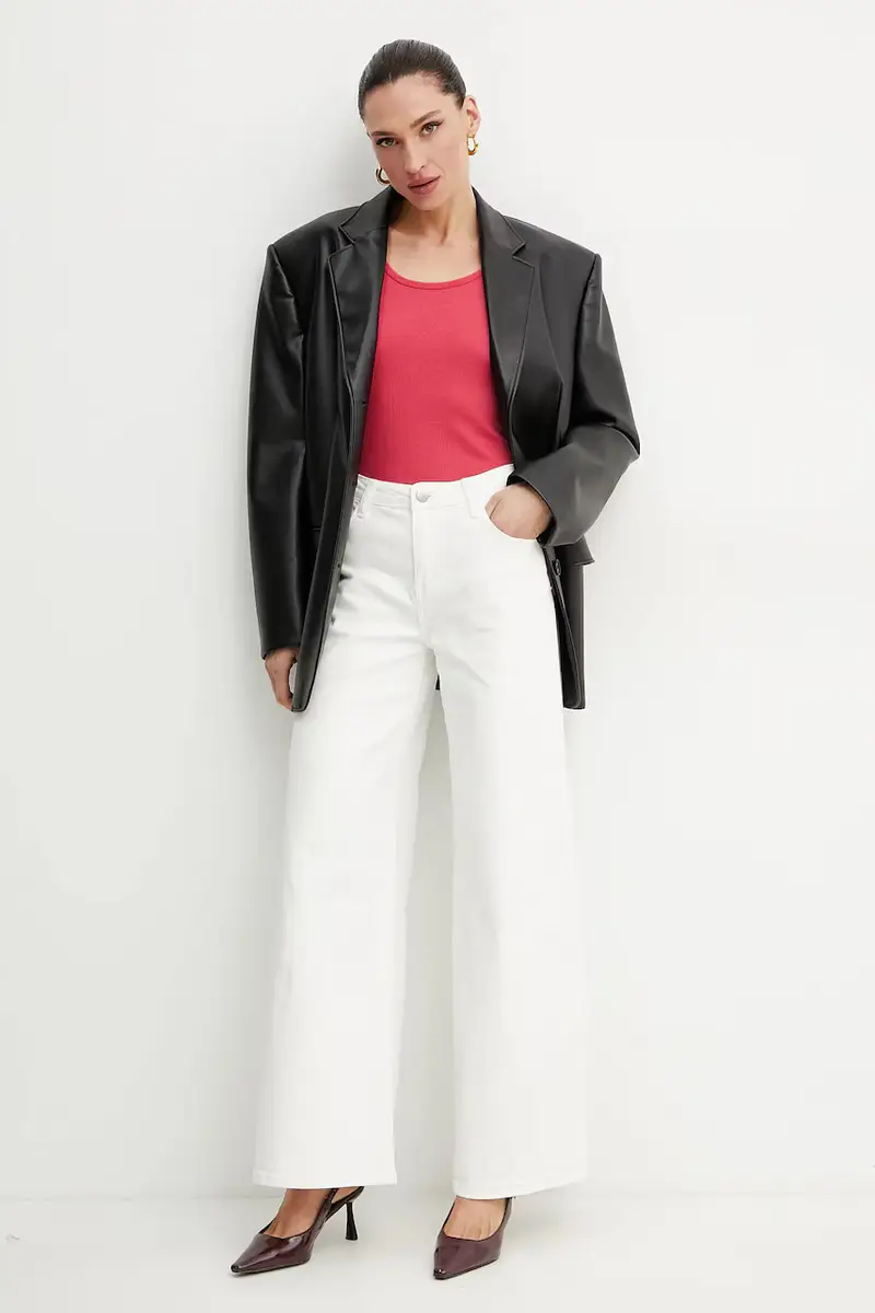 top in cotone colore rosa 105001 A2IA miniatura 2