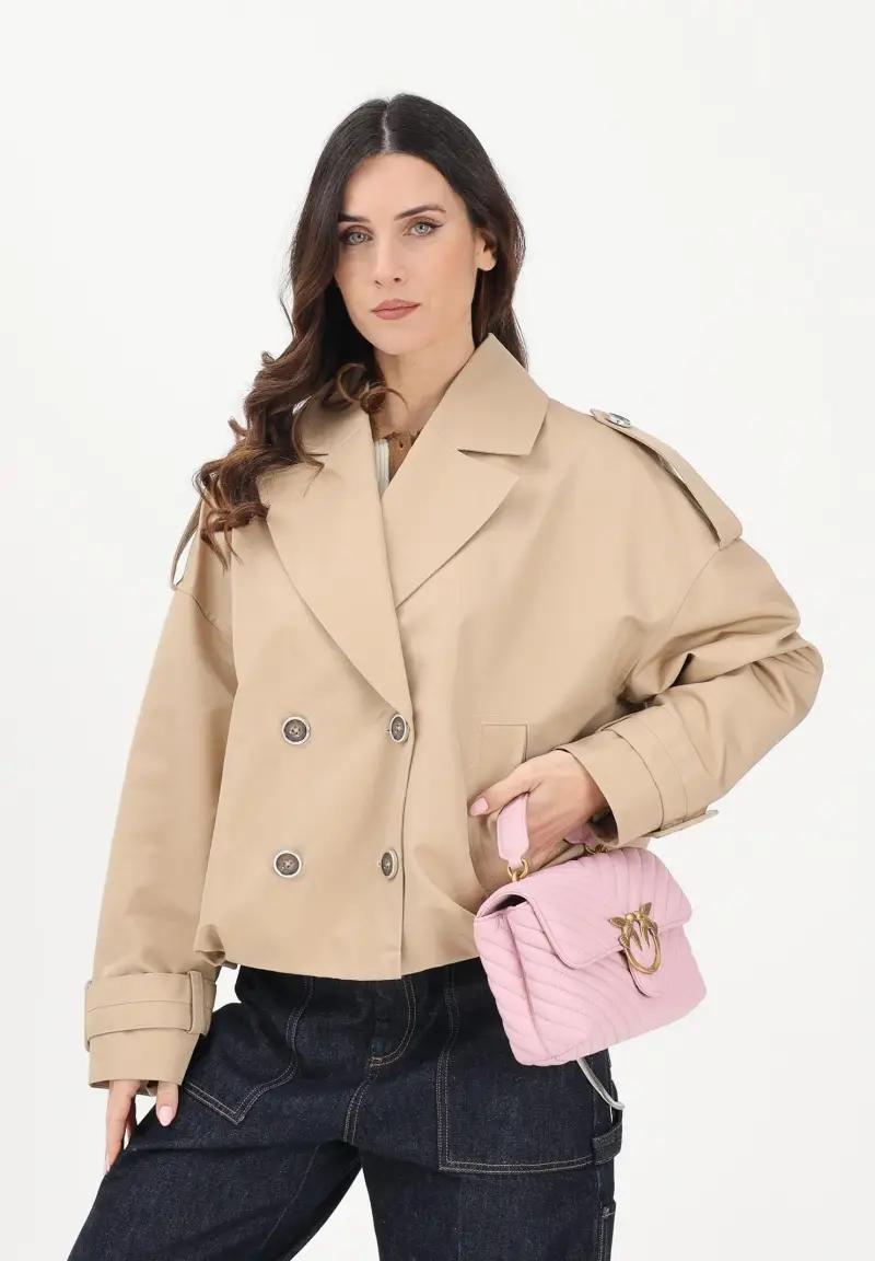 Pinko Trench Donna Beige 4196810 miniatura 2