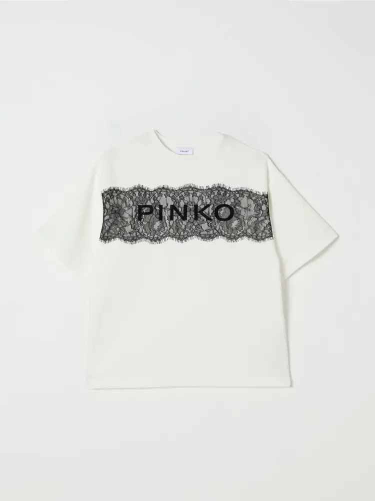 tshirt bianca bambina in cotone logo sul davanti