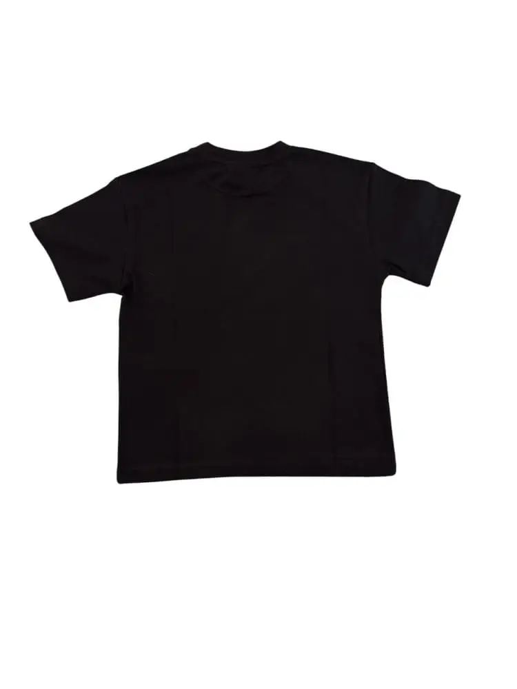 tshirt nera bambina con logo miniatura 2