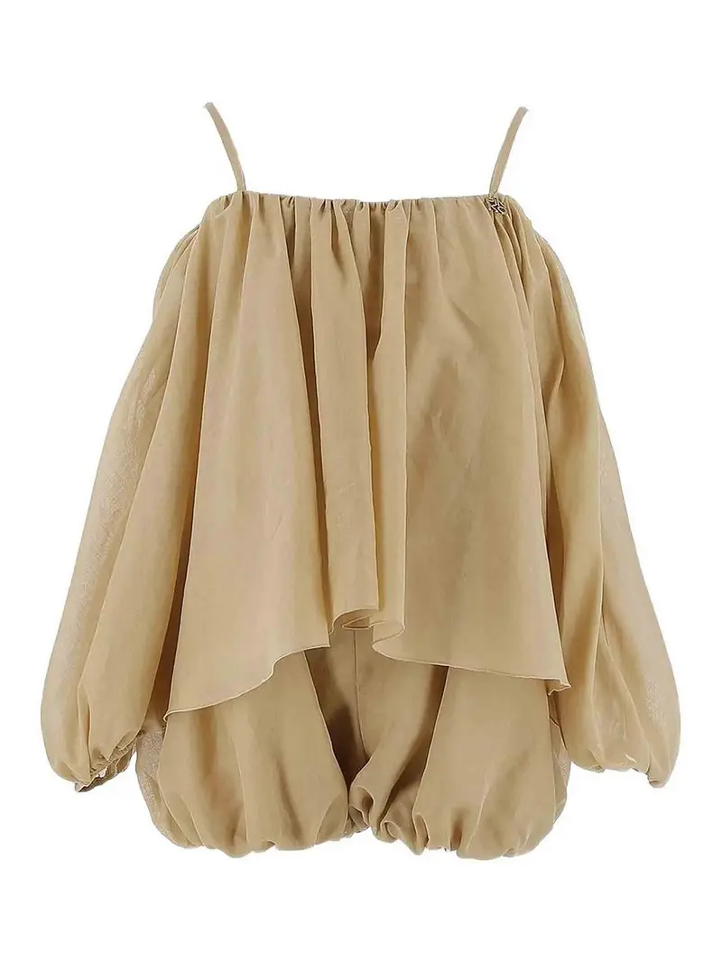 Tuta Con Ruches Beige