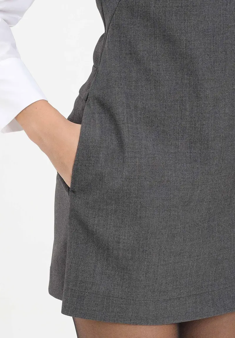 Tuta corta grigia da donna miniatura 3