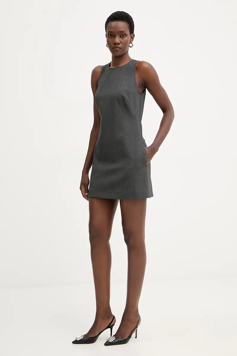 tuta elegante colore grigio 106077 A2ZT miniatura 2