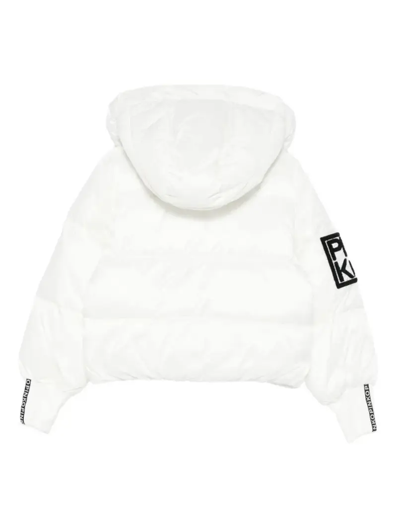 Giacca bianca con cappuccio Bianco miniatura 3