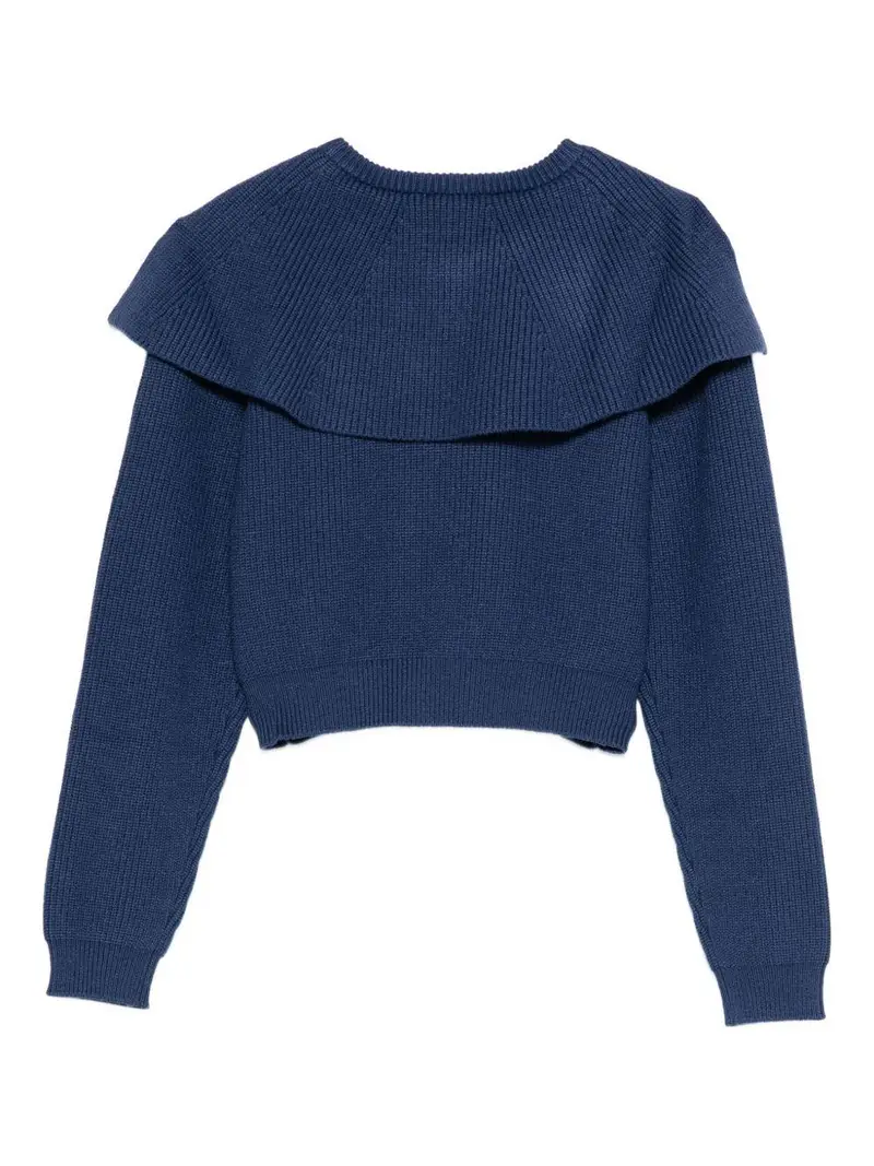 Maglione blu eclisse con ricamo miniatura 2