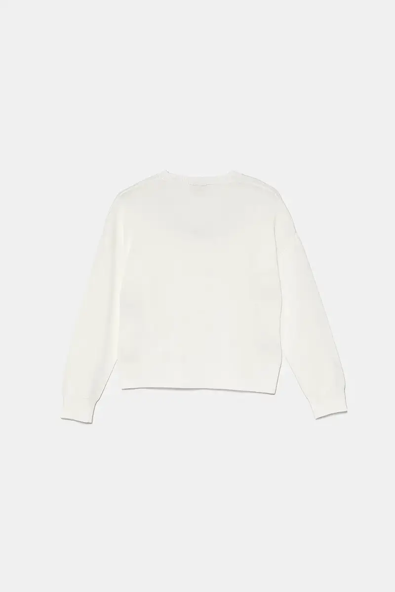 Up maglione per bambini colore bianco KFMA007.C.FL073 miniatura 2