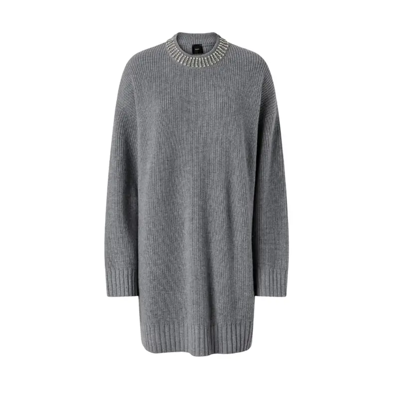 vestiti casual donna pinko - ask abito blend ws strass - grigio GRAY