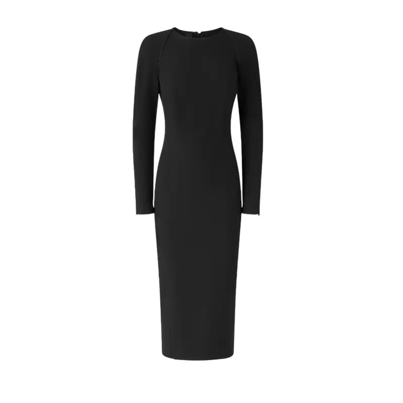 vestiti casual donna pinko - frutta abito crepe poly - nero BLACK