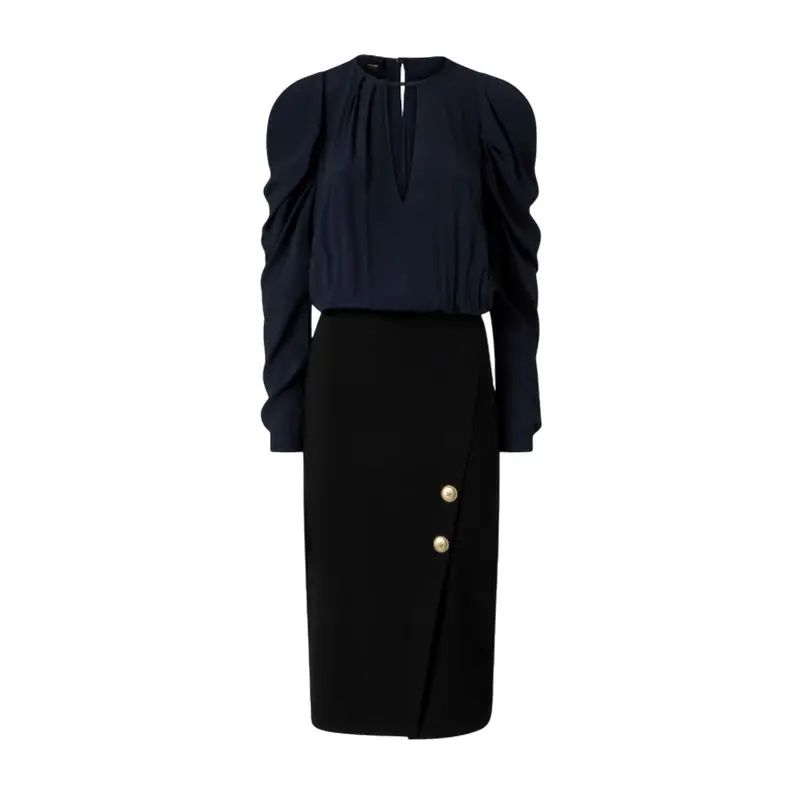 vestiti casual donna pinko - omelette abito punto stoffa - nero BLACK