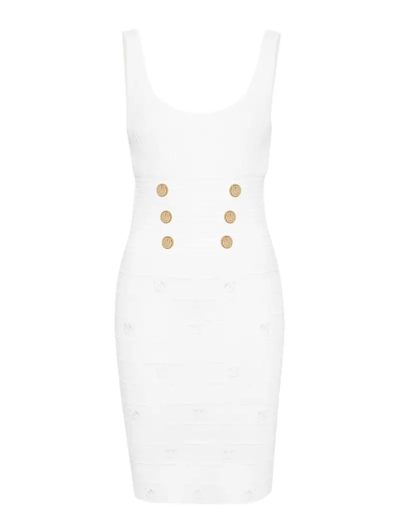 Vestito a coste Bianco