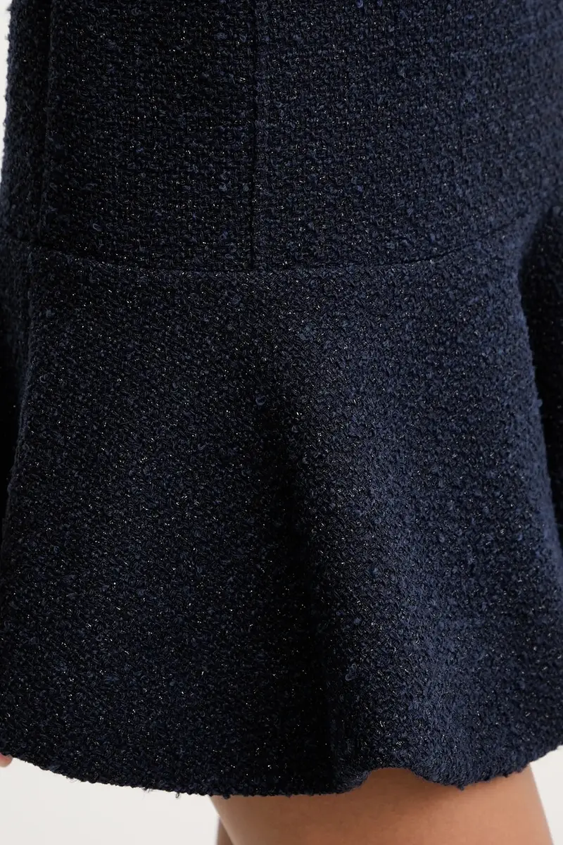 vestito con aggiunta di lana colore blu navy 105795 A2VL miniatura 5