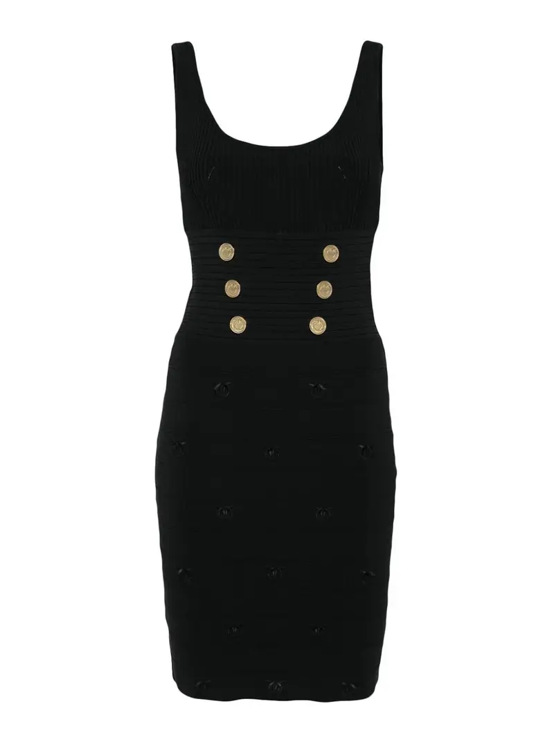 Vestito con dettaglio logo Nero