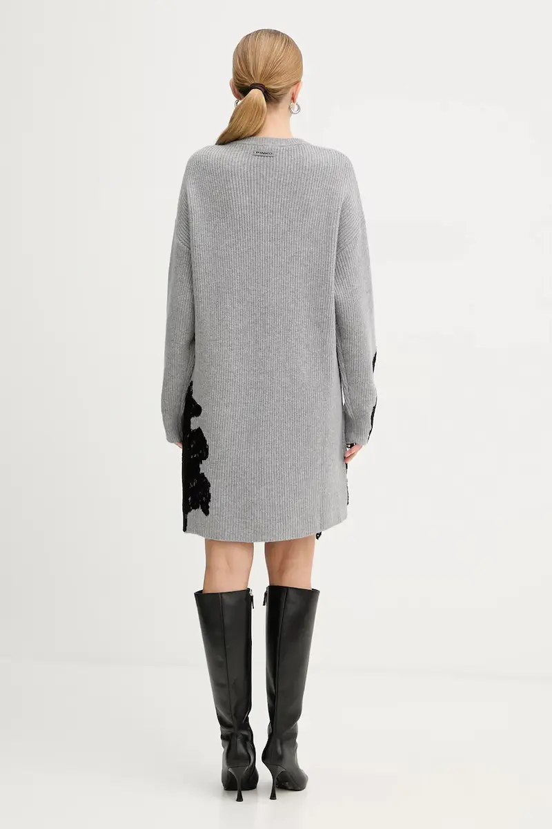 vestito con lana colore grigio 105504 A2R1 miniatura 3