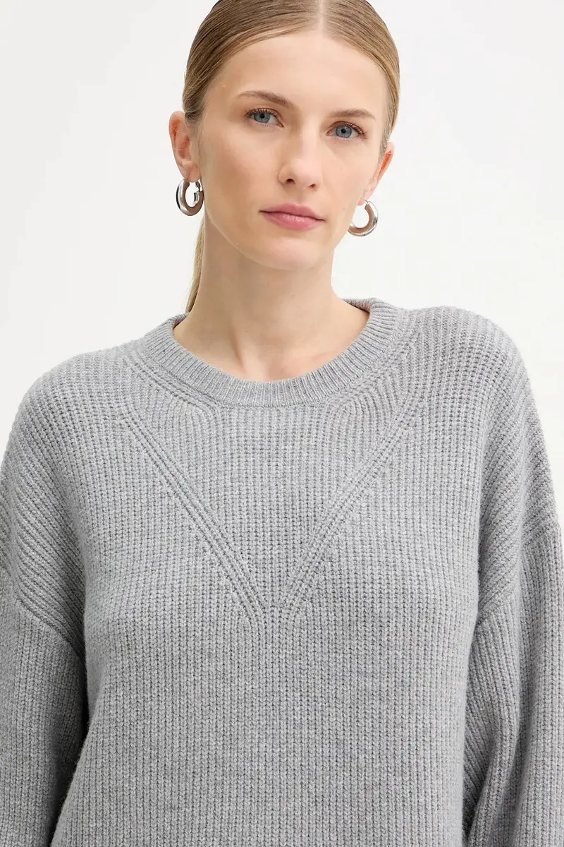 vestito con lana colore grigio 105504 A2R1 miniatura 4