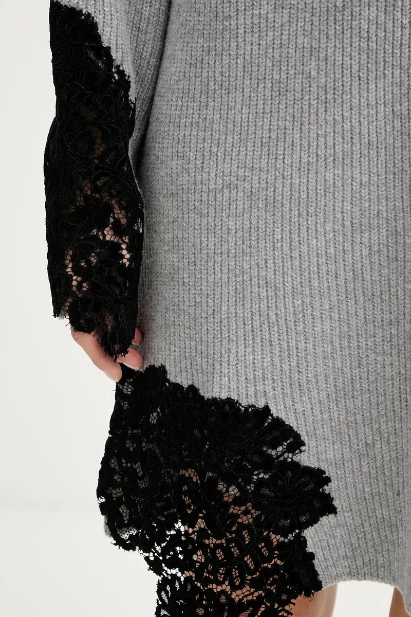 vestito con lana colore grigio 105504 A2R1 miniatura 5